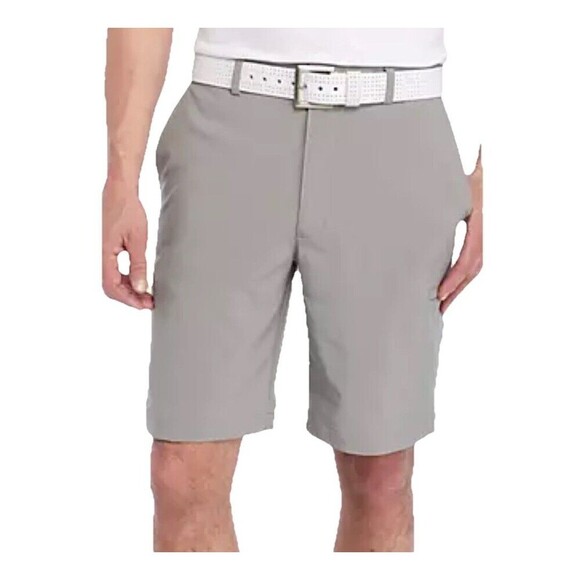 Pro Tour Men’s Size 34 Shorts Gray Golf Flat Front Double Zip Pocket Cargo - Picture 1 of 13